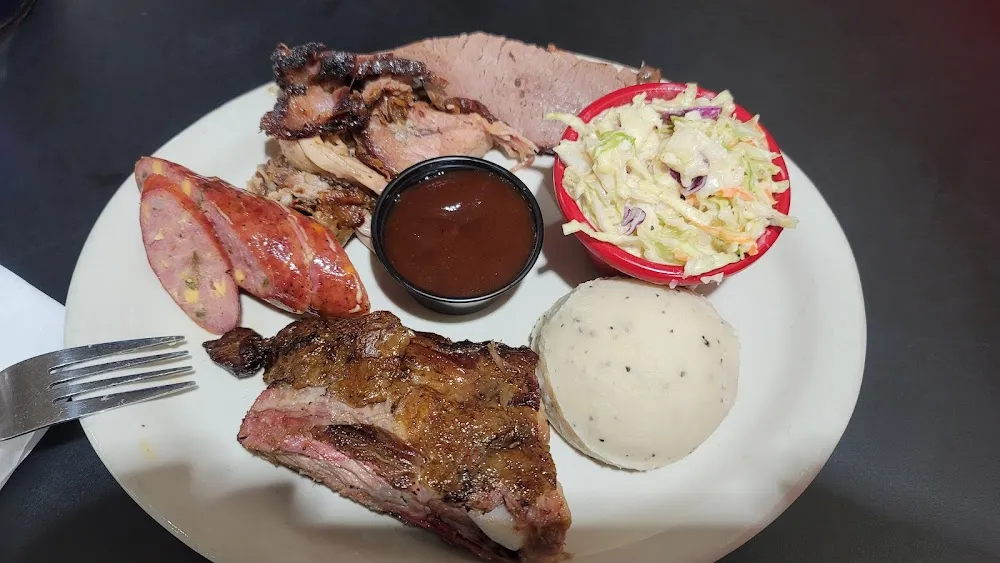 Sliced Brisket and Jalapeno Cheddar Sausage